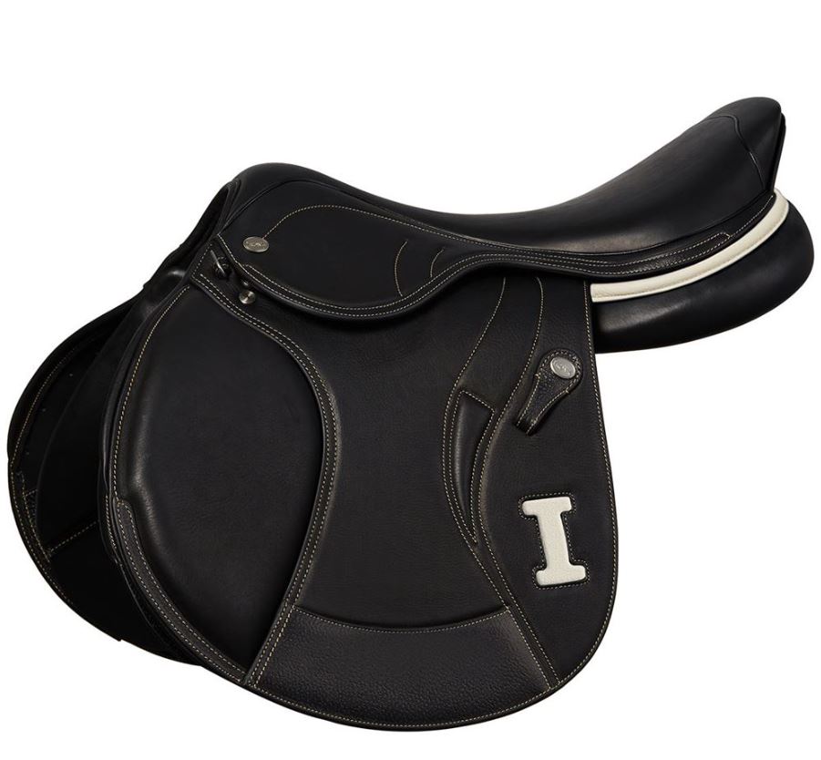 Zusatzoption Ikonic Elite Springsattel Kalbsleder Vorstossfarbe:blau/grau